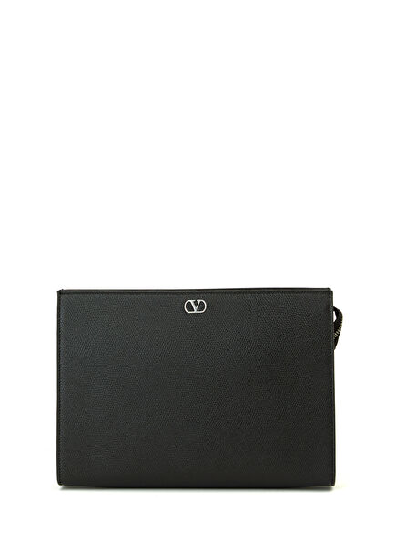 Black Men's Leather Hand Portfolio