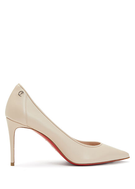Sporty Kate Cream Leather Stiletto