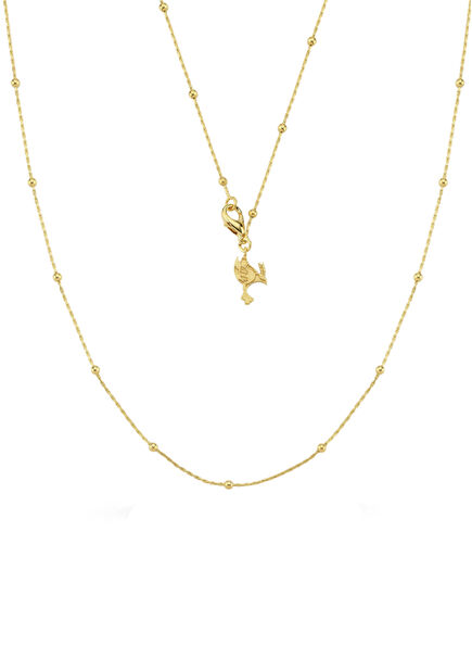 Ball 24 Carat Gold Micron Plated Chain Necklace