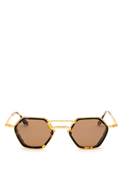 Lambeth Altın Havana Titanyum Unisex Güneş Gözlüğü