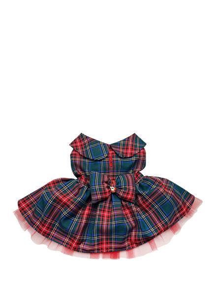 İskoç Ekoseli Elbise Kedi ve Köpek Kıfayeti