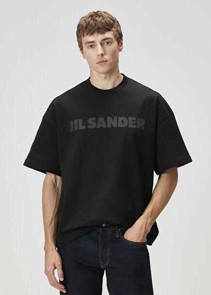 Siyah Logo Baskılı T-shirt