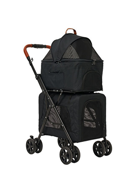 Tsunoda İki Katlı Kedi ve Köpek Taşıma Arabası 