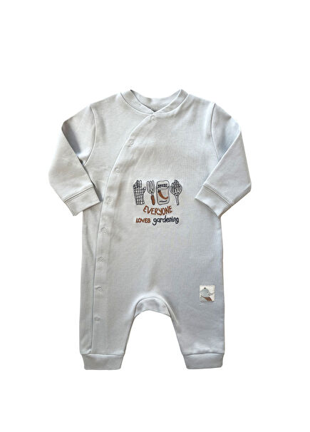 Elephant Gri Unisex Çocuk Organik Pmauk Tulum