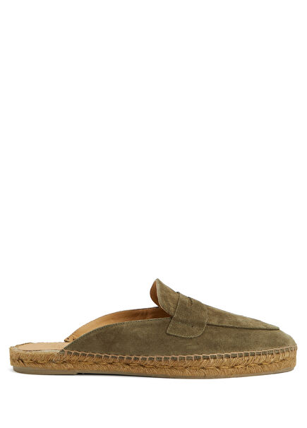 Nando T Khaki Men's Leather Slippers