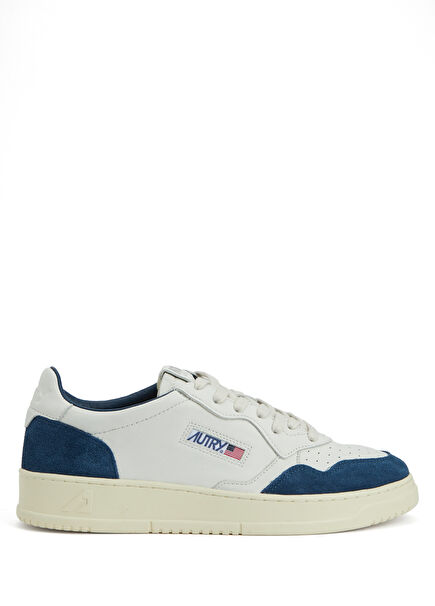 Medalist Navy Blue White Men's Leather Sneakers