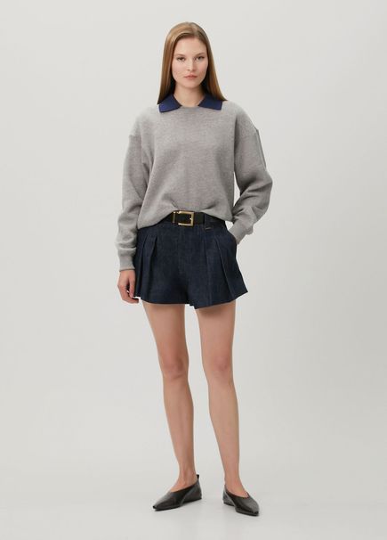 The Structural Koyu Lacivert Denim Şort
