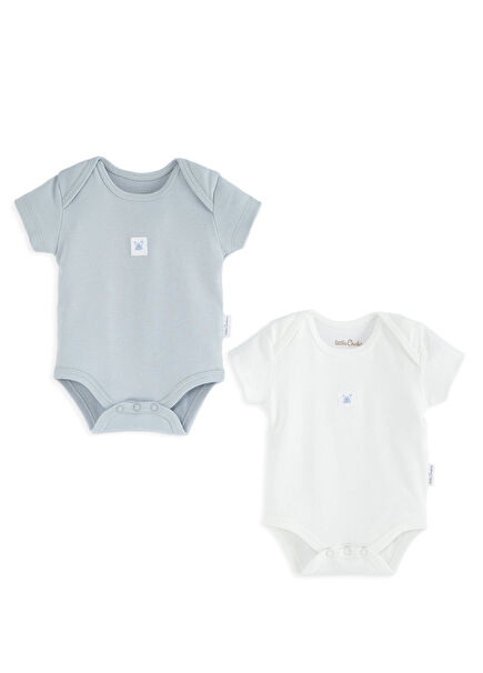 Under The Seai Ekru/Gri Yenidoğan Bebek 2'li Body Set