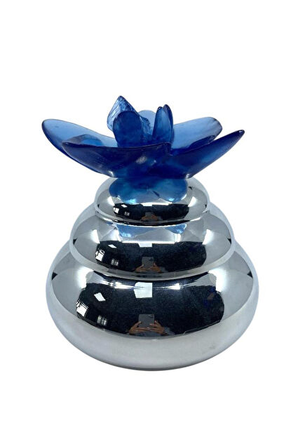 Mavi Orkide Gümüş Kaplama Kutu