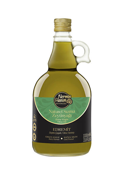 Yeni Hasat Edremit Kutulu Erken Hasat Soğuk Sıkım Zeytinyağı 1 lt