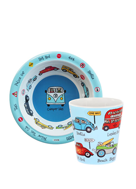 Cars Melamin Çocuk Mama Kasesi ve Alıştırma Bardağı