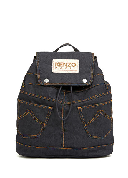 Navy Blue Women's Denim Backpack