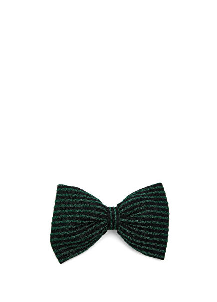 Glitter Kids Clasp With Green Bow