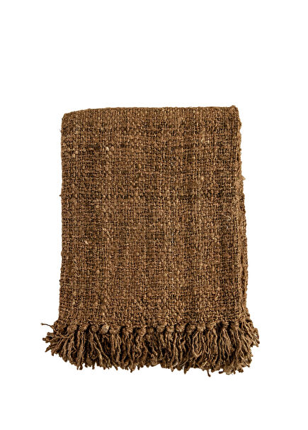 Galla Beige Cotton Viscose Sofa Shawl