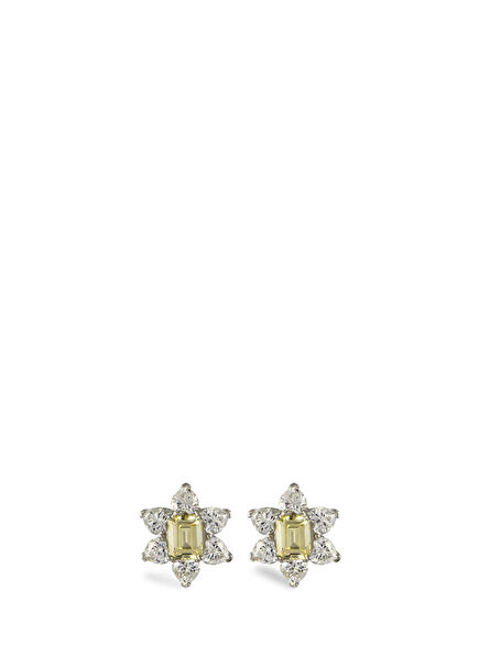 Daisy Floral Studs Zirkon Taşlı Kadın Küpe