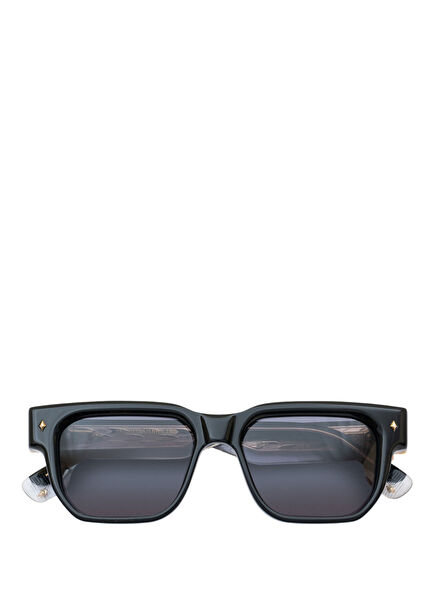 The Spark 22k Gold Black Unisex Acetate Sunglasses