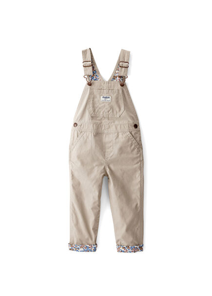 Brown Canvas Girl Child Salopet