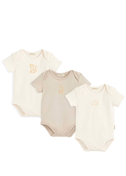 Jungle Stone/Ecru 3-Piece Baby Body Set