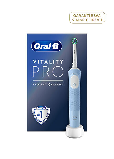 D103 Vitality Pro Cross Action Mavi Şarjlı Diş Fırçası