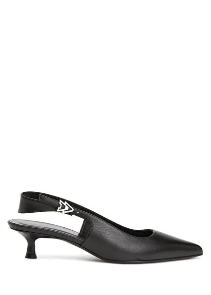 Black Leather Pumps
