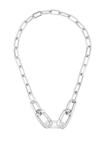 Empreinte Animale Clear Gümüş Zincir Kristal Kadın Kolye