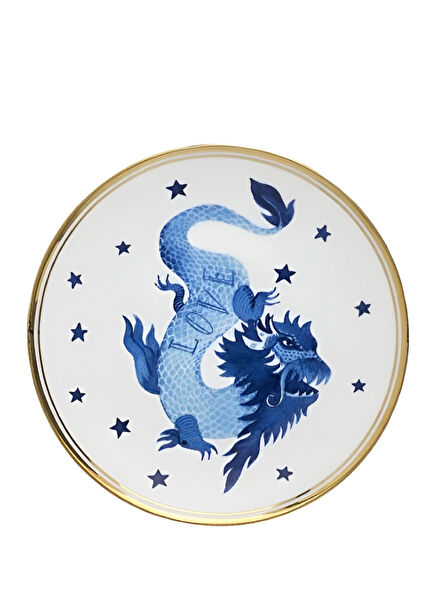 Marino Blue Patterned Porcelain Plate 17 cm
