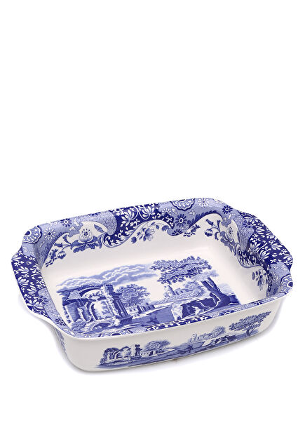 Blue Italian Porcelain Oven Serving Plate
