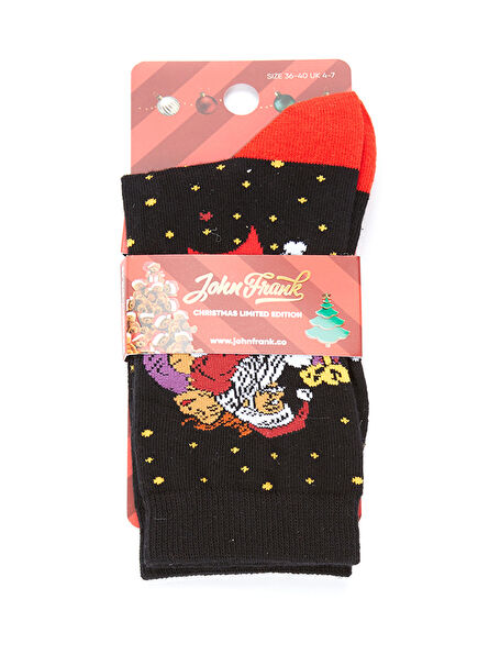Christmas Limited Edition Jakarlı Kadın Çorap