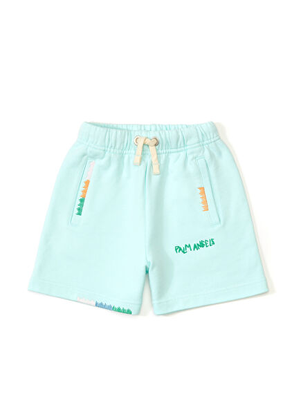 Blue Green Logo Boys' Shorts