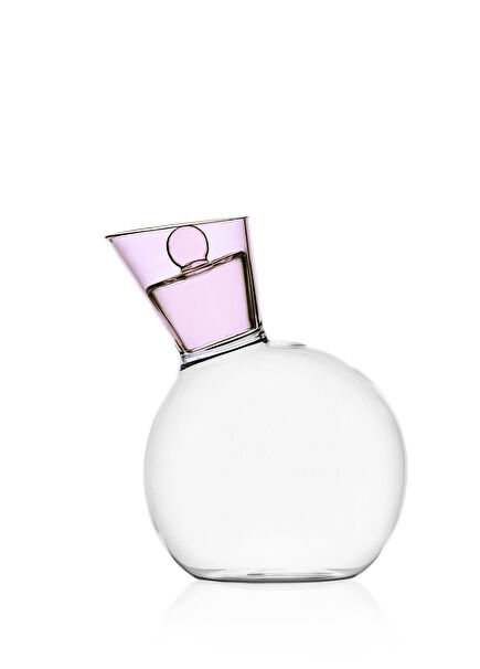 Travasi Collection Pink Detailed Glass Oil Bowl