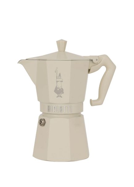 Express Exclusive Cream Metal 3 Cup Moka Pot