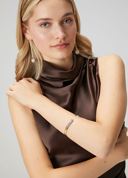 Gold Women's Handcuff Bracelet