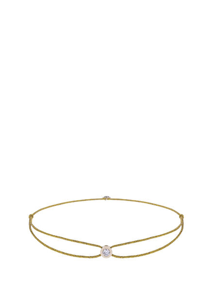 Mini Circle 14K Gold Drawstring Unisex Bracelet