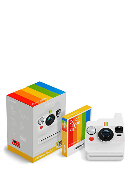 Now+ Gen 3 Beyaz Şipşak Fotoğraf Makinesi + Color Film Bundle 8 Film