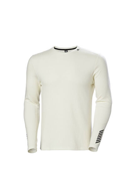 Men's Midweight Merino Wool Life Crew White Base Layer Top