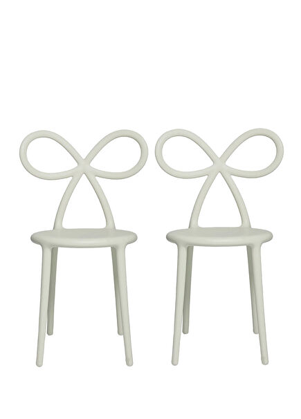 Ribbon Beyaz 2'li Yemek Odası Sandalyesi