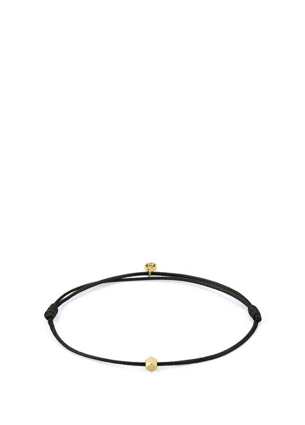 Siyah Şans Altın Kaplama Çelik Erkek Bileklik