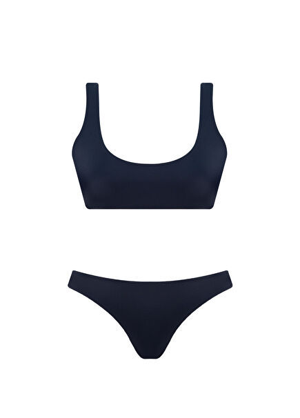 Sierra Econyl Bra Styled Sporty Deep Dark Navy Women's Bikini Set