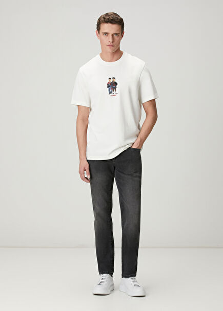 Slim Fit Antrasit Jean Pantolon