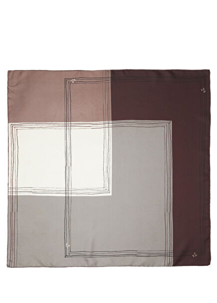 Colorblocked Silk Scarf
