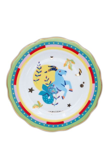 Zodiac Vibe Oğlak Burcu Porselen Pasta Tabağı 16 cm