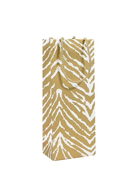 Go Wild Gold White Wine Bottle Gift Bag