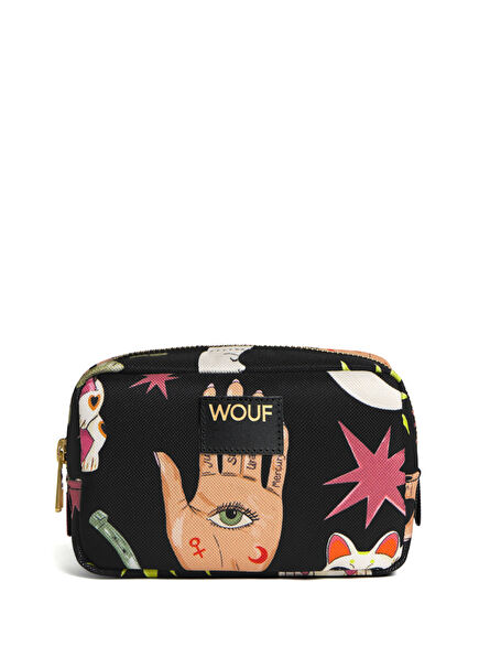 Fortuna Renkli Baskılı Kadın Makyaj Çantası