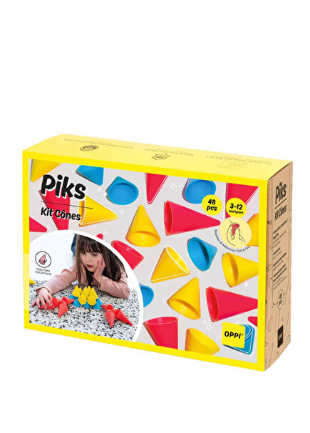 Piks 48 Piece Cone Building & Balance Game