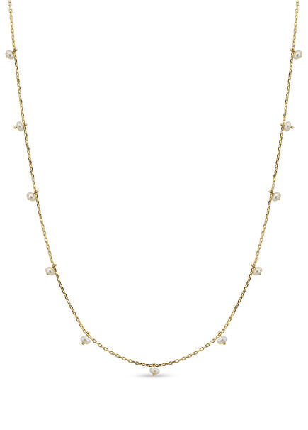 İnci Station 14 Ayar Altın Kadın Kolye