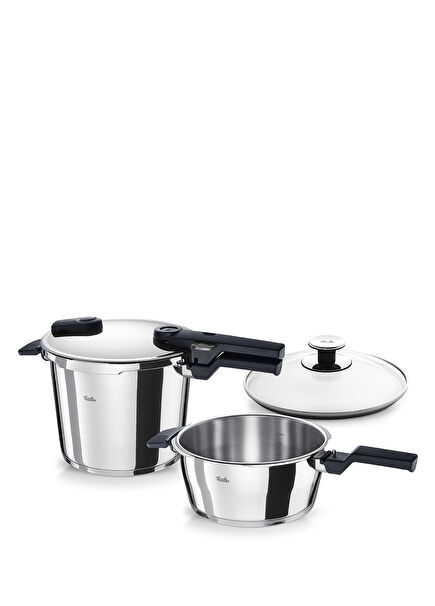 Vitaquick Glossy Steel Pressure Cooker 6+3.5 Liters