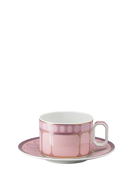 Signum Rose Porcelain Tea Cup And Saucer
