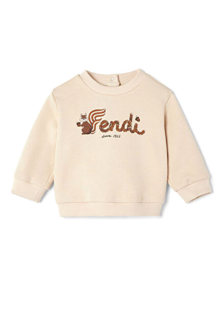 Açık Kahverengi Unisex Bebek Sweatshirt