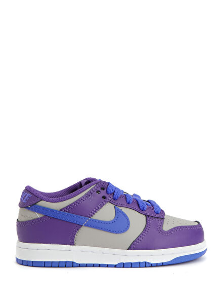 Dunk Low Siyah Gri Unisex Çocuk Deri Sneaker