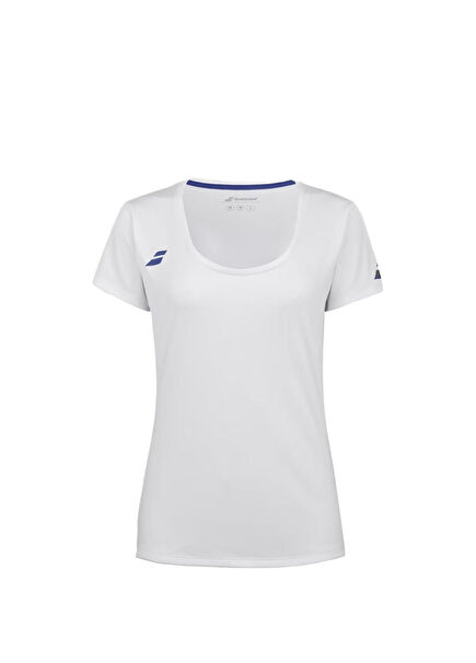 Play Cap Sleeve Top Beyaz Kısa Kollu Kadın Spor T-shirt